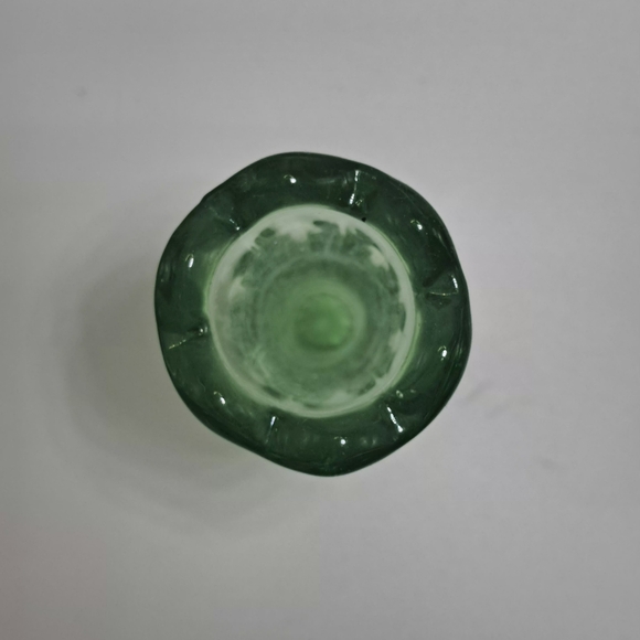 Vintage Hand Blown Green Glass Vase - Picture 2 of 4